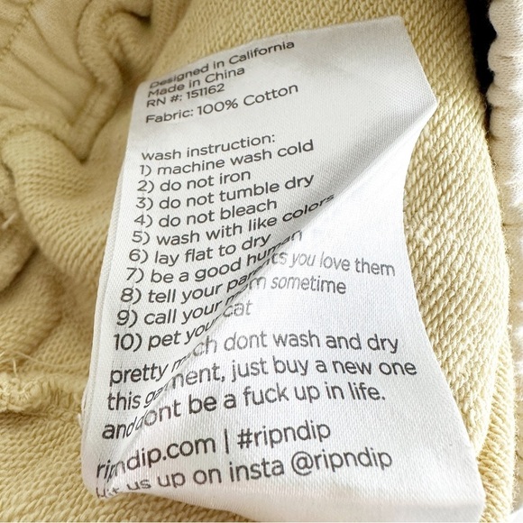 RIPNDIP RIPNTAIL SWEATSHORTS Mineral Dye Lord Nermal Cat Size XS - Picture 9 of 14